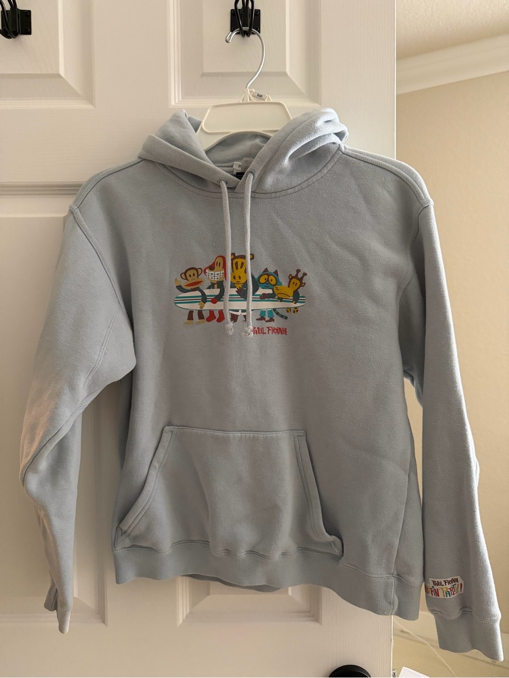 Vintage Paul Frank Light Blue Hoodie c. 2005 (Surf friends with Julius monkey)